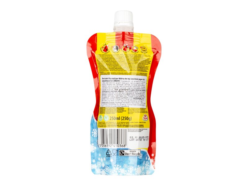 Swizzels Squashies Málna és tej ízesítésű jeges ital édesítőszerrel 250ml