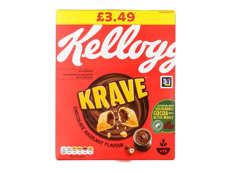 Kelloggs krave milk chocolate hazelnut 410g