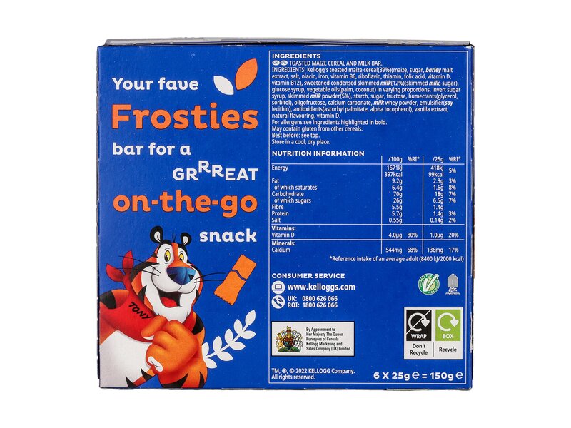 Kellogg’s Frosties Tejes gabonaszeletek 6x25g 150g