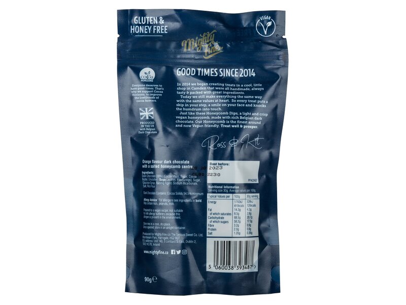 Mighty Fine Dark chocolate orange honeycomb dips 90g