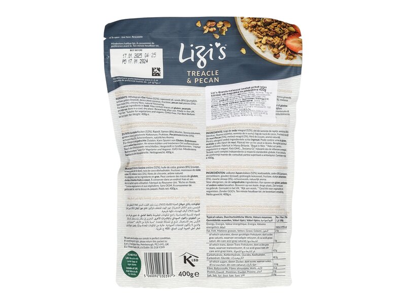 Lizi's Treacle Granola Pekándiós 400g