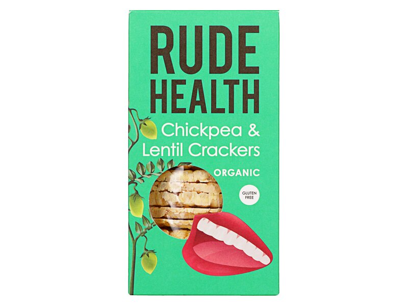 Rude Health Crackers Organic Chickpea & Lentil Crackers 120g