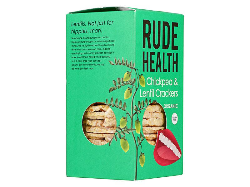 Rude Health Crackers Organic Chickpea & Lentil Crackers 120g