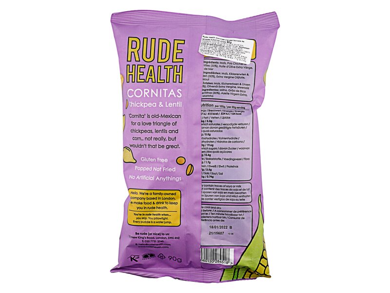 Rude Health Cornitas Chickpea & Lentil 90g