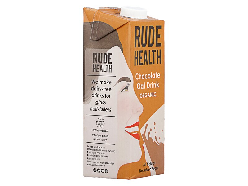 Rude Health Drink Organic Chocolate Oat 1l