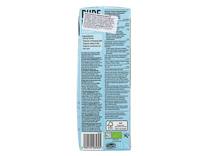 Rude Health Drink Organic Pea Oat 1l