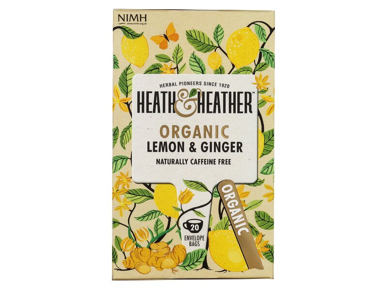 Heath & Heather Organic Lemon and Ginger 20 filter 30g
