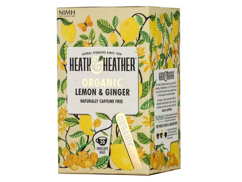 Heath & Heather Organic Lemon and Ginger 20 filter 30g