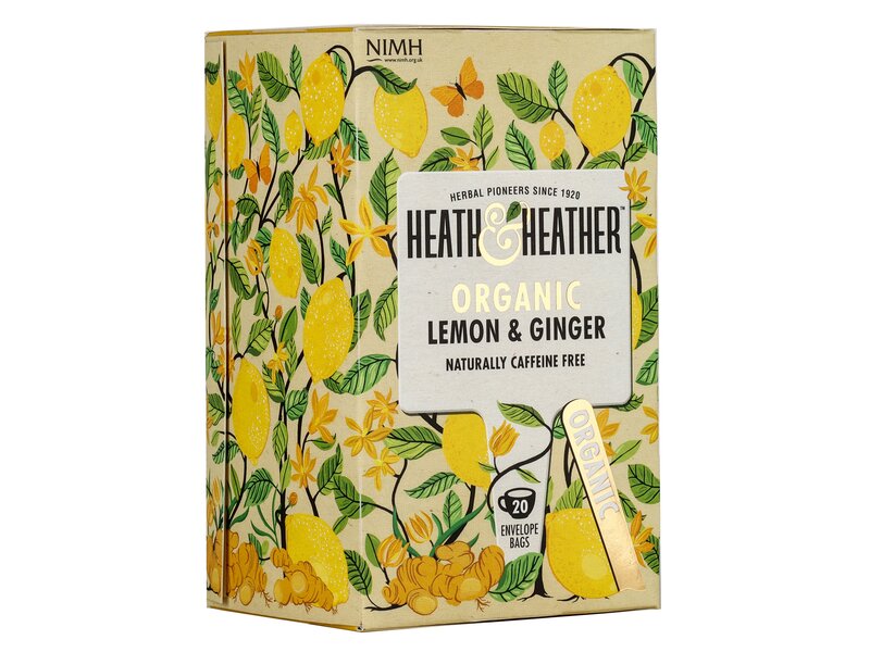 Heath & Heather Organic Lemon and Ginger 20 filter 30g