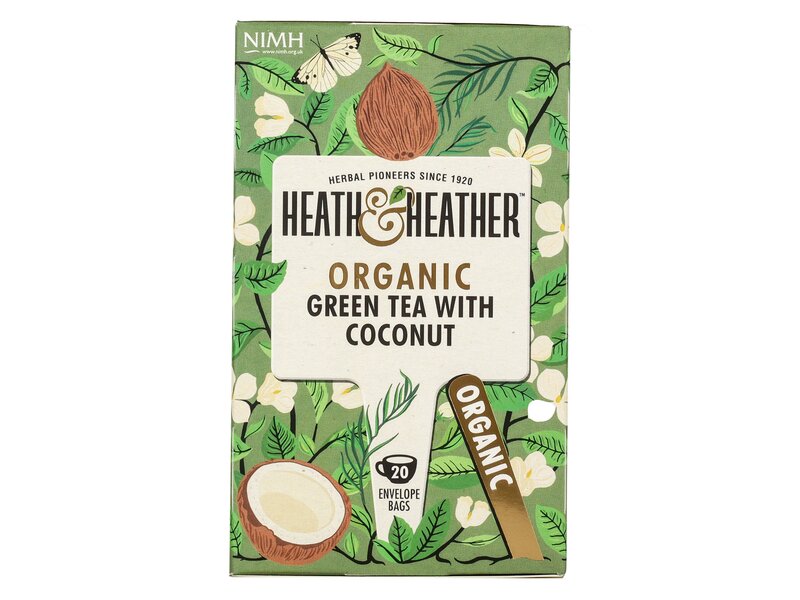 Heath & Heather Organic Green tea with coconut 20 filter 40g