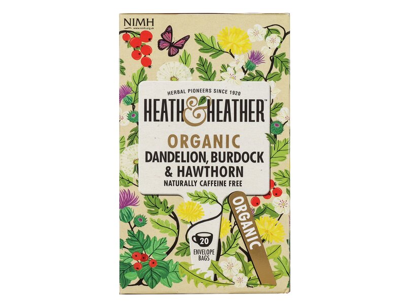 Heath & Heather Organic Dandelieon,burdock,hawthorn 20 filter 40g