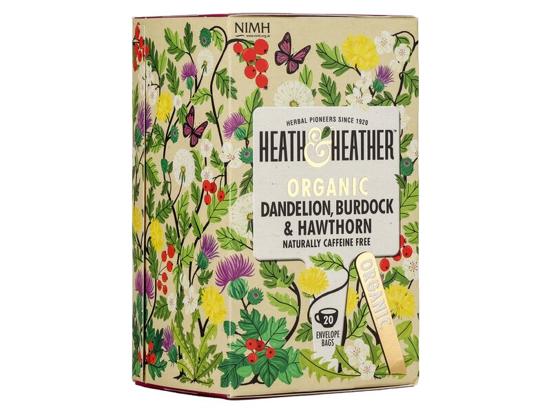 Heath & Heather Organic Dandelieon,burdock,hawthorn 20 filter 40g