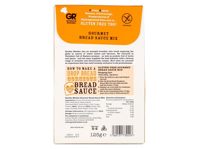 Gordon Rhodes Gourmet Bread Sauce Mix 125g