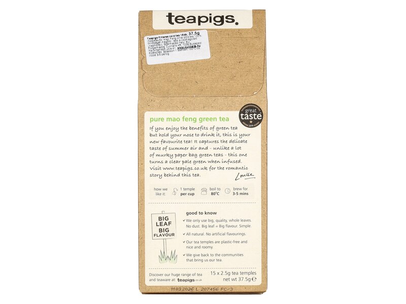 Teapigs Mao Feng filteres zöld tea 37,5g(15db)