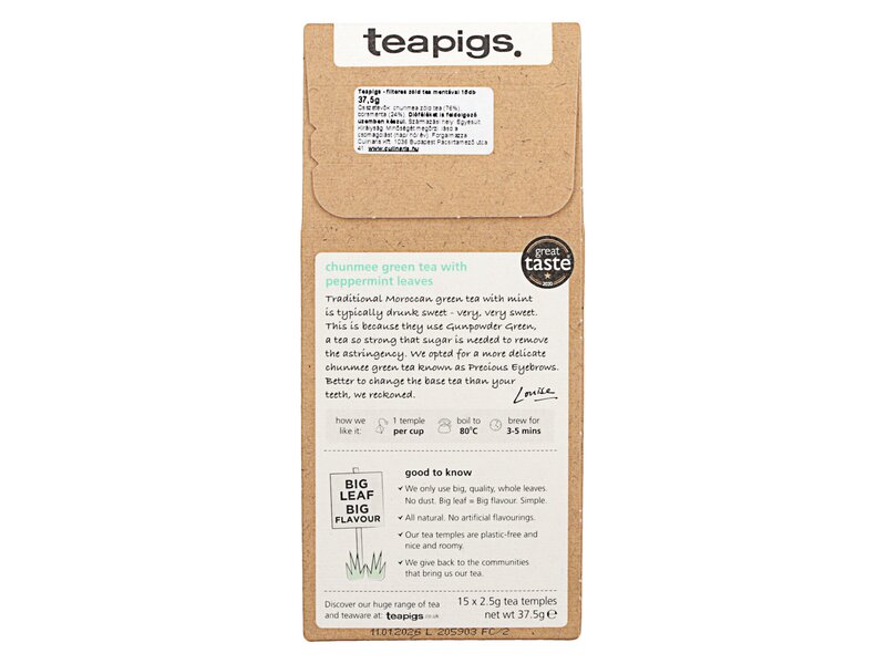 Teapigs green tea with mint 15db filter 37,5g