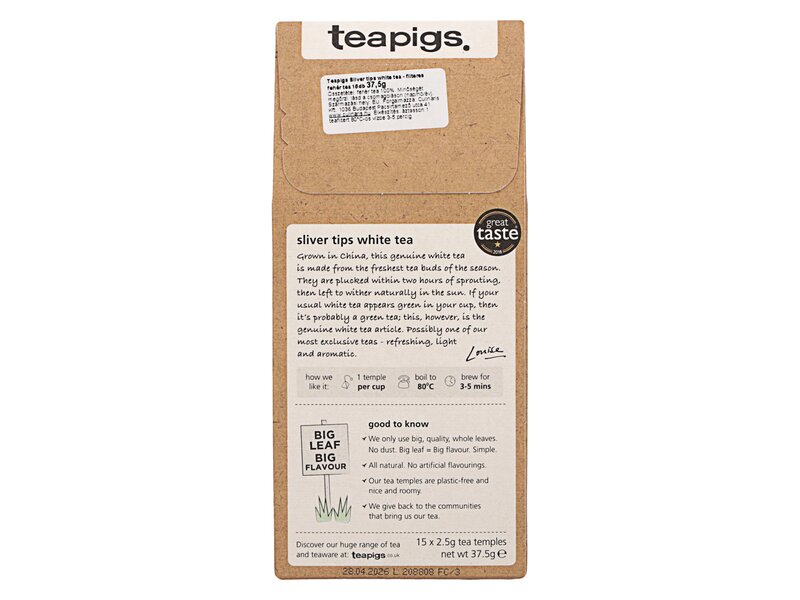 Teapigs Silvertips White tea 15db filter 37,5g