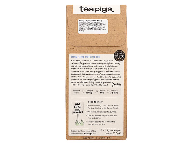 Teapigs tung ting oolong tea 15db filter 37,5g