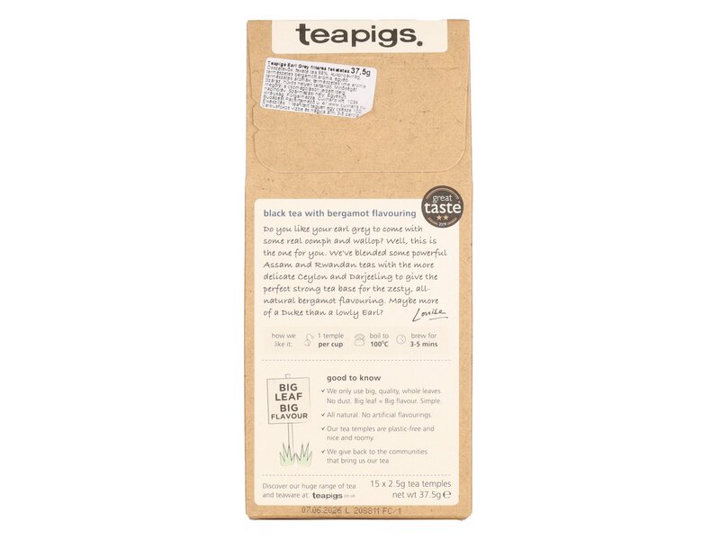 Teapigs Earl Grey Strong 15db filter 37,5g