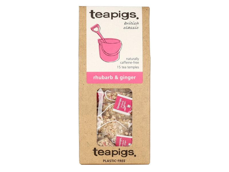 Teapigs Rebarbarás-gyömbéres koffeinmentes filteres tea 30g 15db