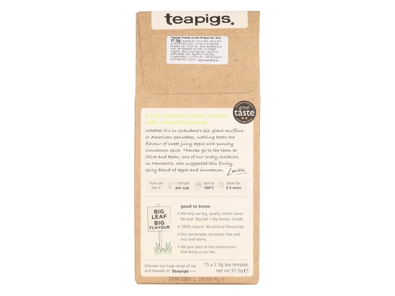 Teapigs Almás-fahéjas koffeinmentes filteres tea 37,5g (15db)