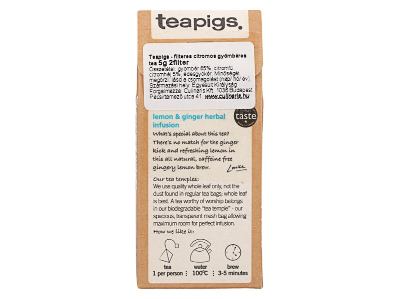 Teapigs 2x lemon ginger filter