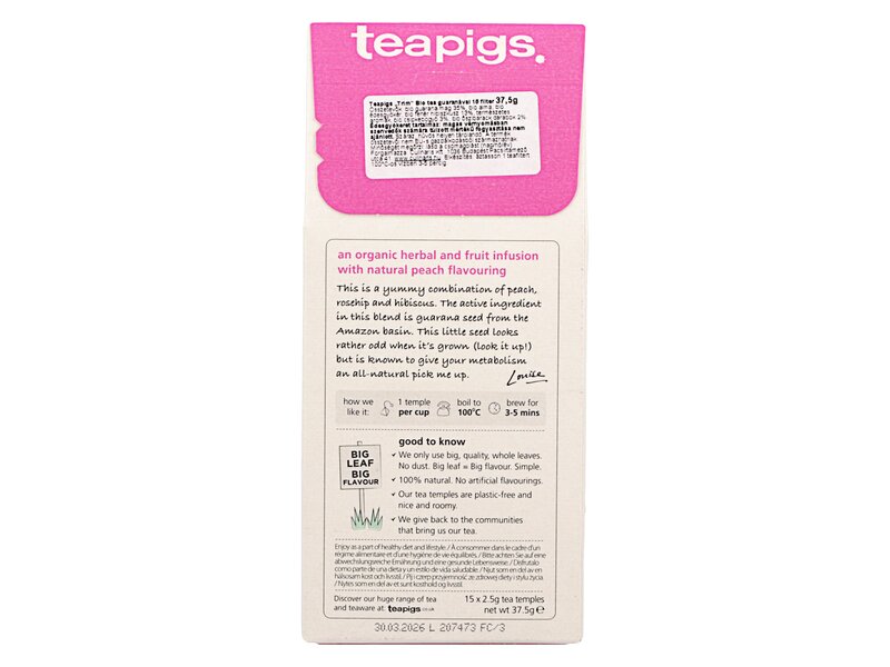Teapigs Trim Bio Metabolism Tea with guarana 15db filter 37,5g