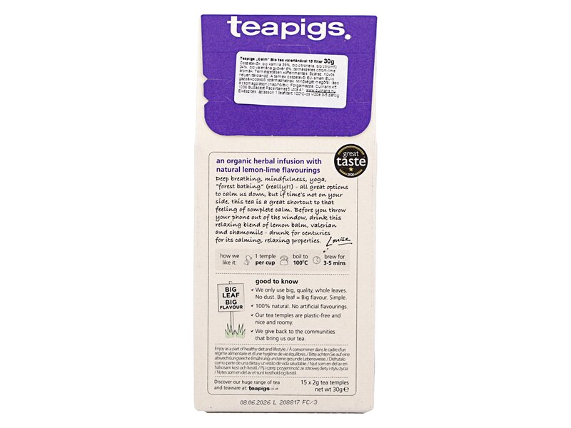 Teapigs Calm Bio Relaxing Tea with valerian 15db filter 37,5g