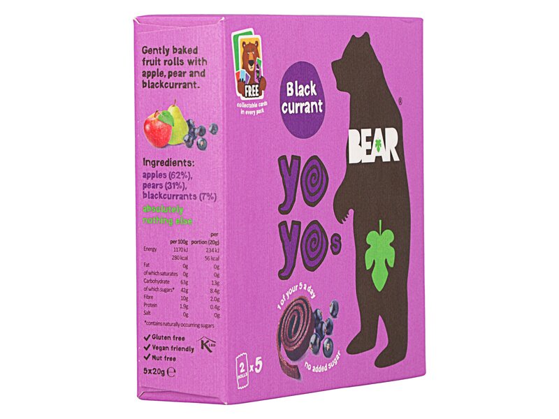 Bear Yoyos Multi Blackcurrant 5x20g