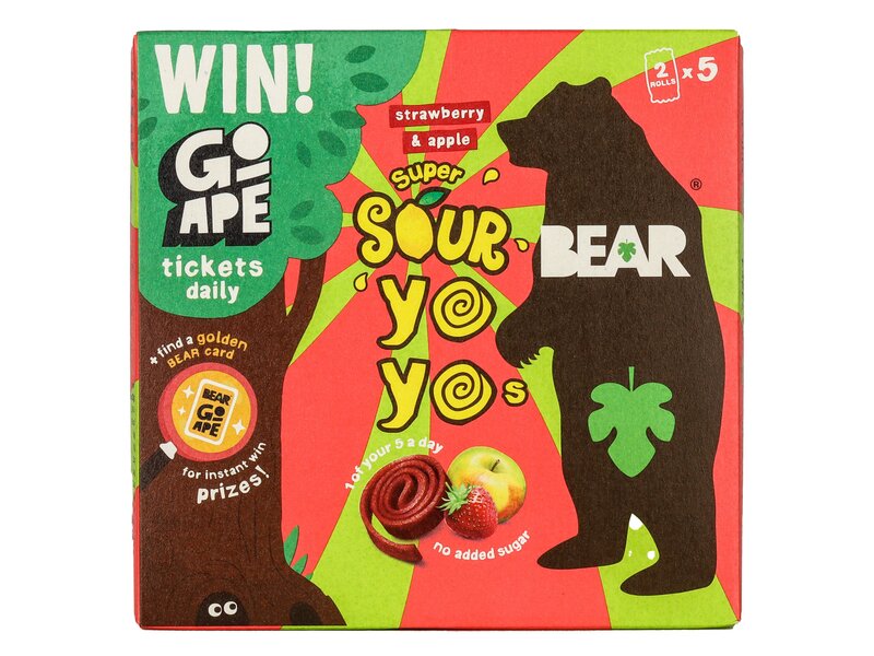 Bear Yoyos strawberry&apple sour 5x20g