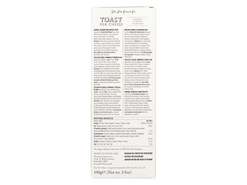 Fine Cheese Toast Cherry Almond Lins 100g