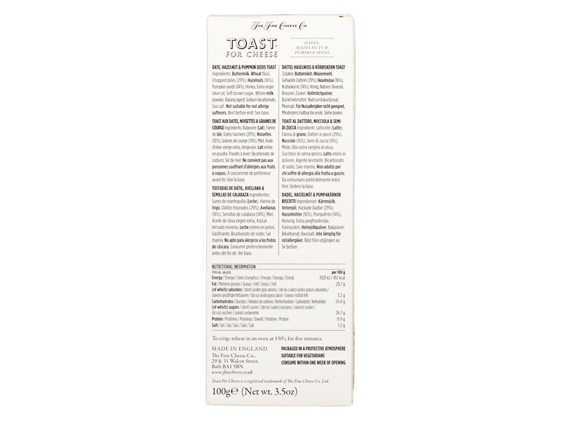Fine Cheese Toast Date Hazel Pumpkin 100g