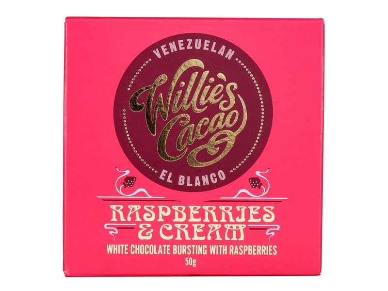 Willie's Cacao El Blanco Raspberries & Cream 50g