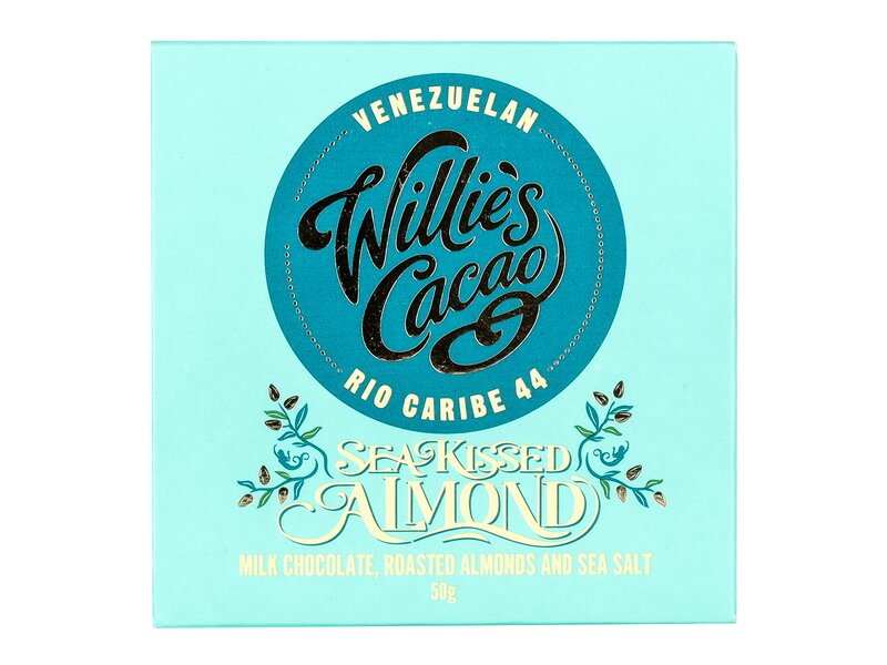 Willie’s Cacao tejcsokoládé tengeri sós pirított mandulával 50g