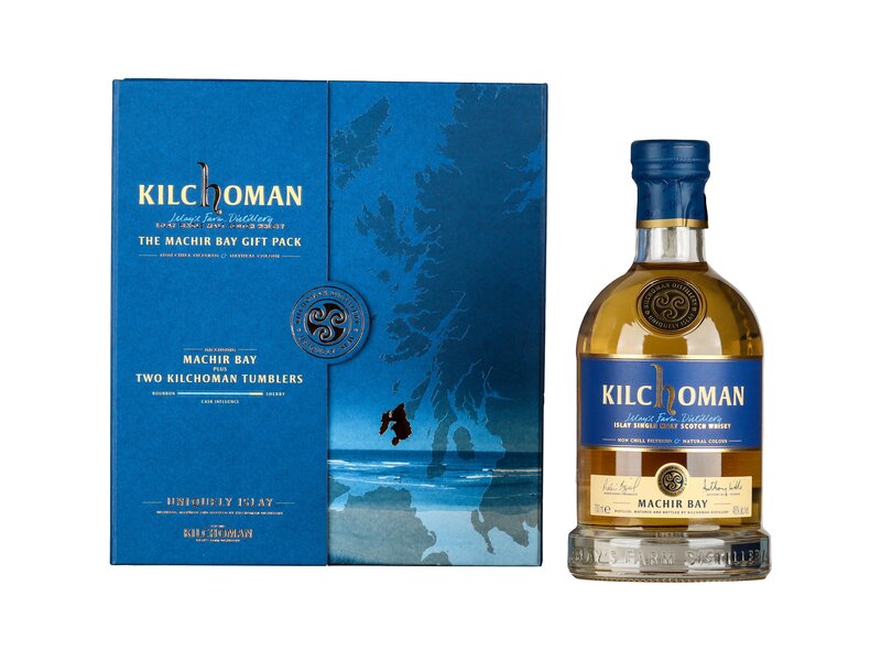 Kilchoman Machir Bay DD + 2 pohár 0,7l