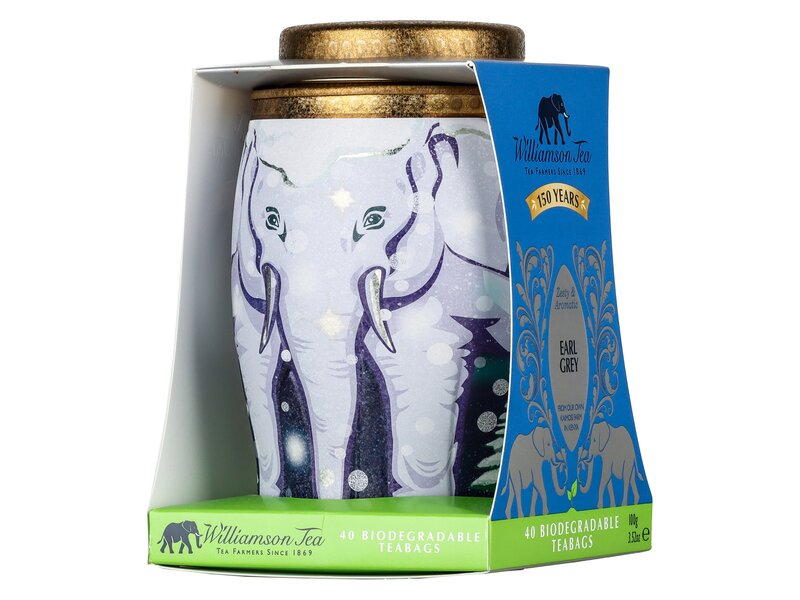 Williamson Tea Snow Globe Earl Grey elefánt 100g