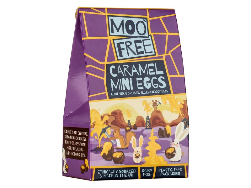Moo Free Caramel mini Eggs 88g