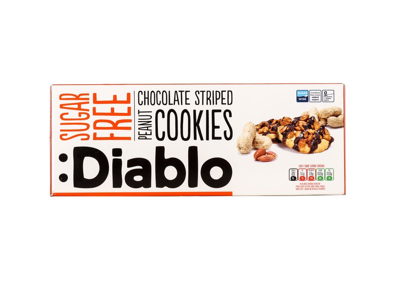 Diablo Cookies Choc Peanut SFree 150g