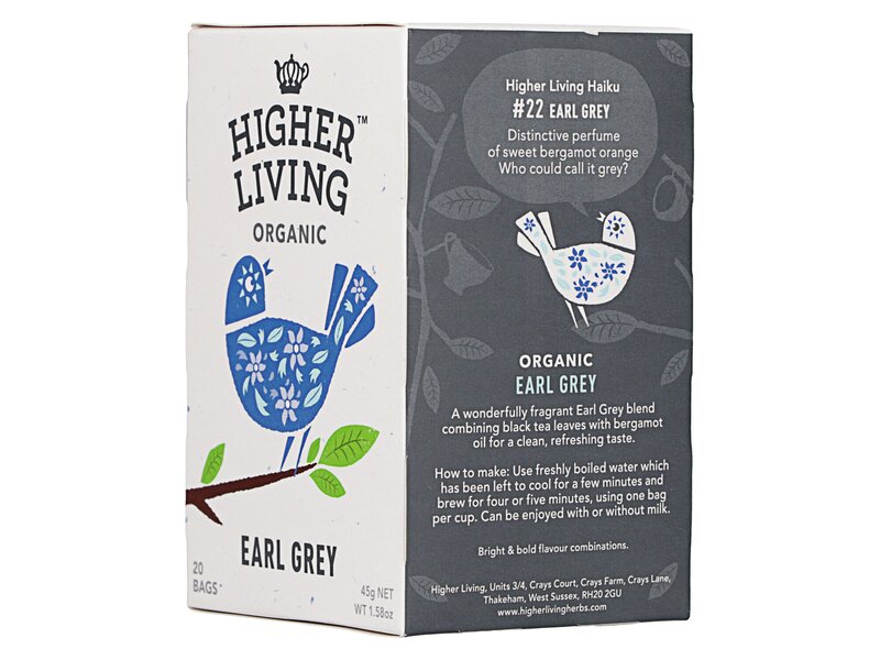 Higher Living Organic Earl Grey Tea 20 filter 45g