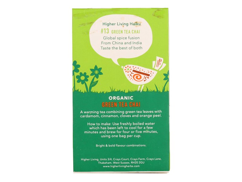 Higher living Bio fűszeres zöldtea (20 filter) 40g