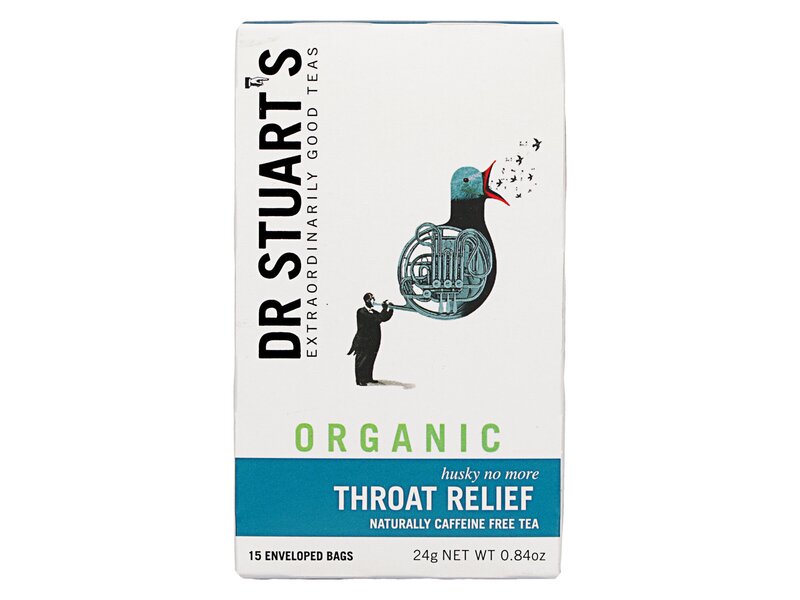 Dr Stuart's Organic Caffeine Free Throat Relief 15 filter 24g
