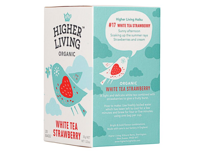 Higher Living Organic White Strawberry Tea 20 filter 35g