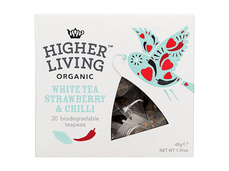 Higher Living Organic White Strawberry Chilli Tea 20 filter 40g
