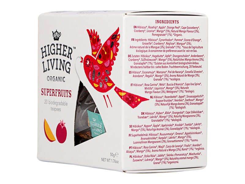 Higher Living Organic Superfruits 20 filter 50g