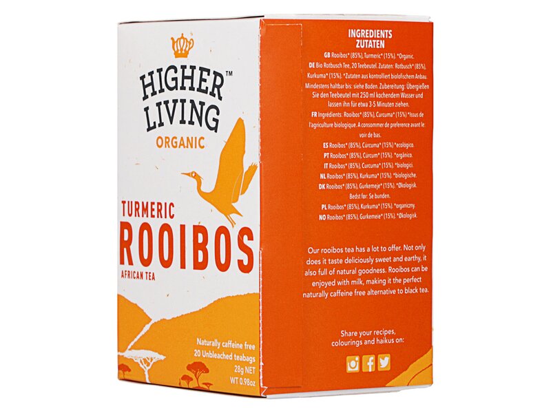 Higher Living Organic Rooibos Kurkuma 20 filter 40g