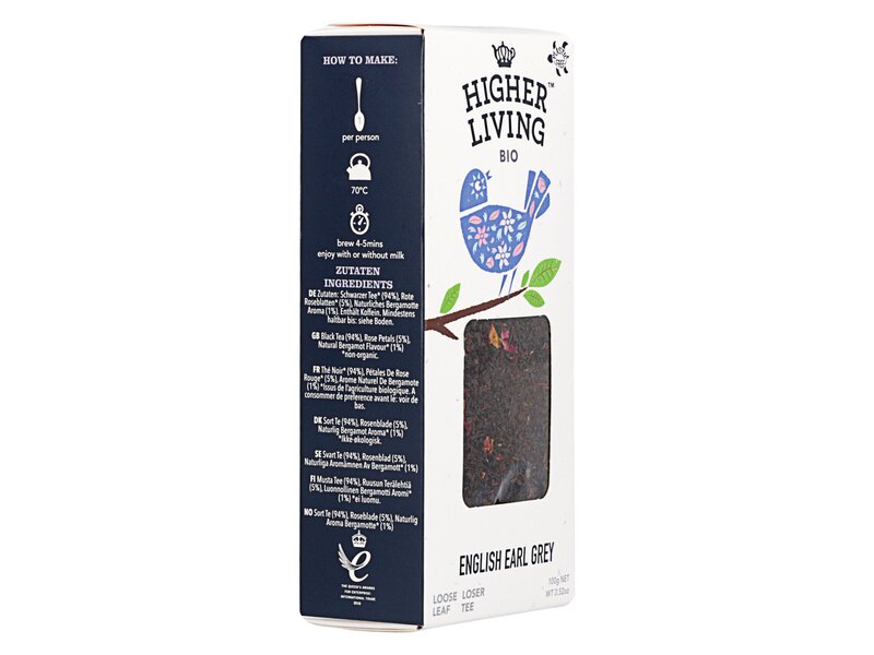 Higher Living Organic Loose English Earl Grey Tea 100g