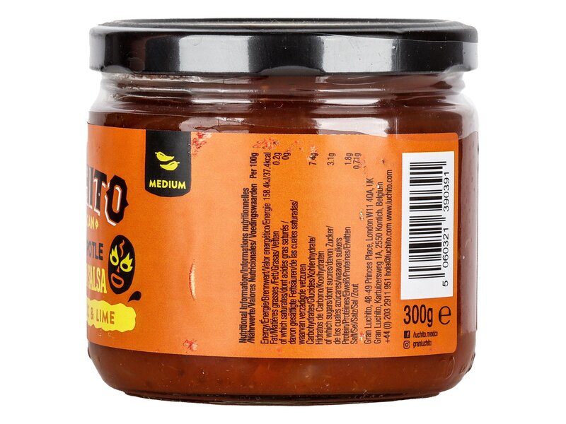 Gran Luchito Feketebabos salsa fokhagymával a lime-mal 300g