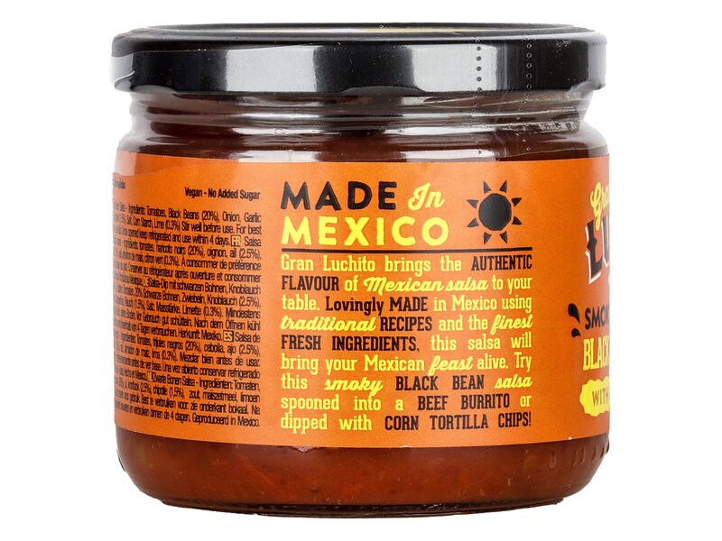 Gran Luchito Feketebabos salsa fokhagymával a lime-mal 300g