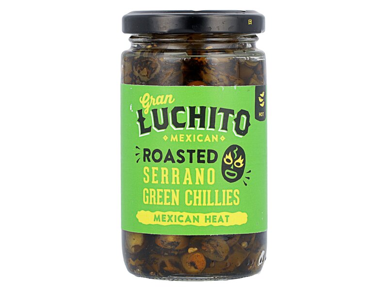 Gran Luchito Roasted Serrano Green Chillies 215g