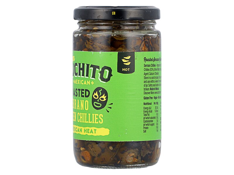 Gran Luchito Roasted Serrano Green Chillies 215g