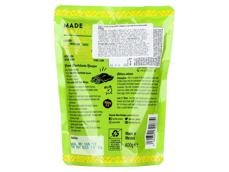 Gran Luchito korianderes, jalapeno paprikás Enchilada szósz 400g